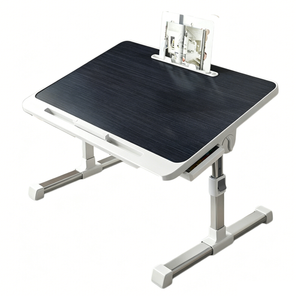 Catzon Laptop Desk For Bed With Drawer & Usb Port & Book Stand-black