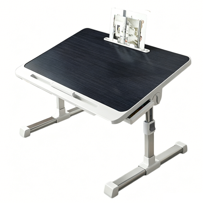 Catzon Laptop Desk For Bed With Drawer & Usb Port & Book Stand-black