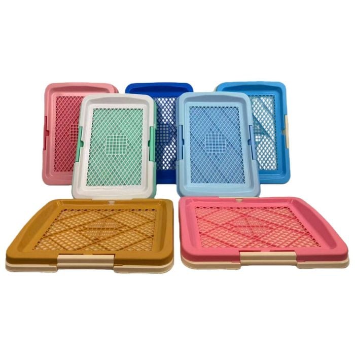 Small Portable Dog Potty Training Tray Pet Puppy Toilet Trays Loo Pad Mat 47 X 34cm