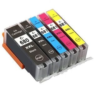 [5 Pack] Canon 680xxl 681xxl Compatible Pixma Tr7560 Tr8560 Ts6100 Ts6160 Ts6260 Ts6360 Au
