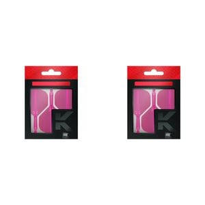 6pc Target K-Flex No 2 Dart Flight & Shaft Intermediate 26mm - Neon Pink