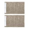 2PK Algodon Polyester Lawson Plush Bath Runner Taupe 50x100cm