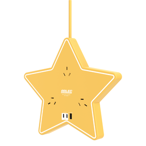 Arlec Tweenie Gold Star 3 Outlet Fast Charging USB Powerboard