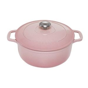 Enamelled Cast Iron Round French Oven /5l Cherry Blossom 30.5x30x17cm Pink Chasseur