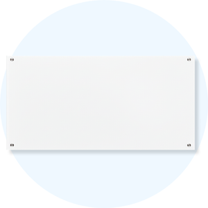 Lumiere Brilliant White Magnetic Glassboard 2400x1200mm