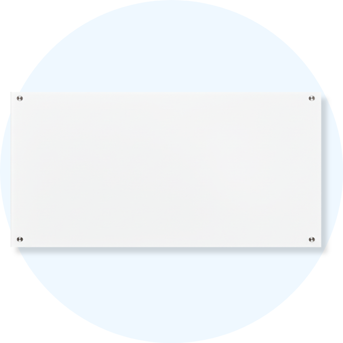 Lumiere Brilliant White Magnetic Glassboard 2400x1200mm