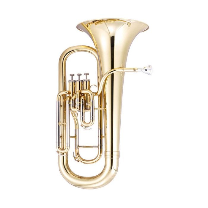 John Packer JP074 Euphonium w/ 1 Piece Bell Musical Instrument - Brass Lacquer