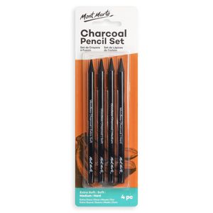 Mont Marte 4 Piece Woodless Charcoal Pencil Set