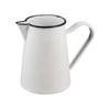 Urban Style Enamelware 1.5L Pitcher w/ Black Rim - Premium White