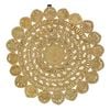 Handwoven Floral Jute Rug - 1038 - Natural - 120x120