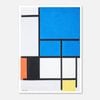 Galrie Piet Mondrian's Composition with Blue, Black, Yellow Stunning Abstract Art Print, Poster Only, A3 30 x 42cm (12 x 16inch)