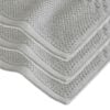 3pk Algodon Portland 100% Cotton Bathroom Hand Towel Silver/grey 40x70cm