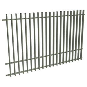 ProtectorAl 1201-2399W x 1500H Pale Eucalypt Aluminium Radiator Pool Fence Panel with mid rail