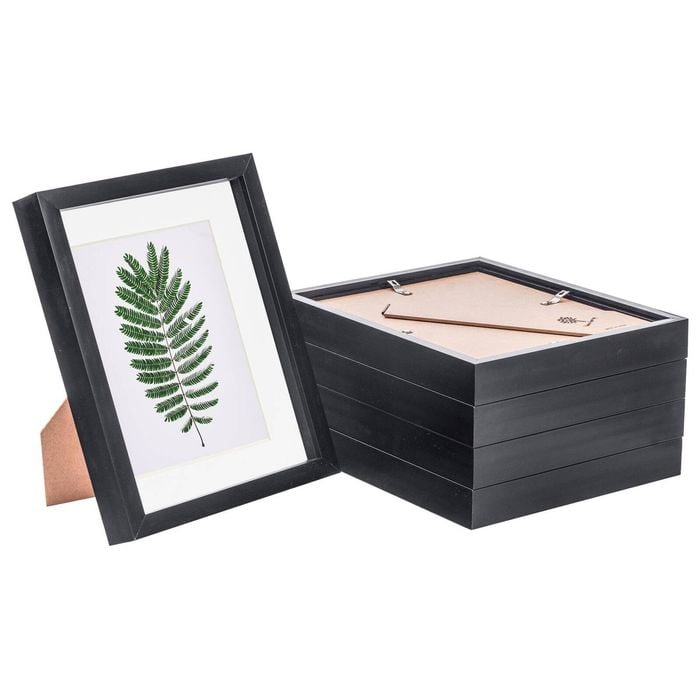 Nicola Spring 8" X 10" Black 3d Box Photo Frames - 5" X 7" Mount - Pack Of 5