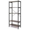 Costway 5-tier Bookshelf Metal Frame Bookcase Display Shelf Brown