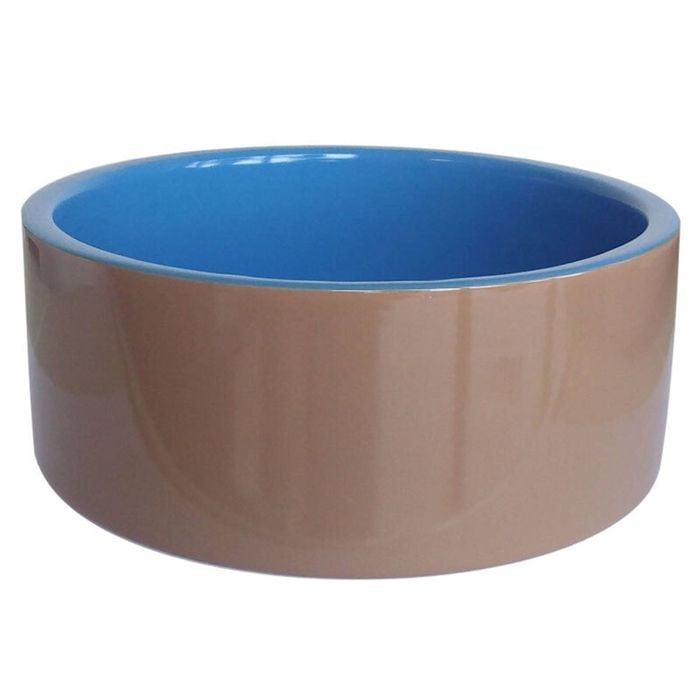 17cm Deluxe Ceramic Pet Bowl Blue