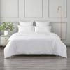 Dreamaker Matte satin quilt Cover Set White - Single Bed