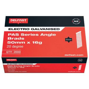 Delfast 50mm 16 Gauge Electro Galvanised Angle Brad - 2000 Pack