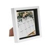 Nicola Spring 8 x 8 3D Shadow Box Photo Frame - Craft Display Picture Frame with 6 x 6 Mount - Glass Aperture - White