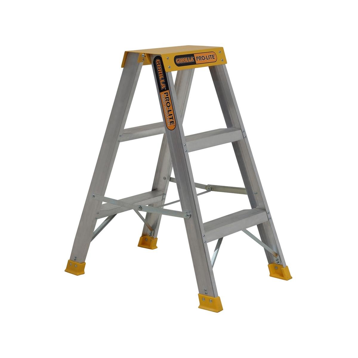 Gorilla 150kg Pro Lite 3 Step Double Sided Aluminium Ladder Bunnings Australia