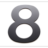 Sandleford 200mm Black Lorenzo House Number 8