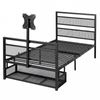 Levede Gaming Bed Frame Rotating TV Mount Storage Metal Single Bed 32in Bedroom