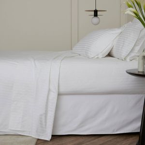 Bedding Co. Sheet Set 1200TC Egyptian Cotton White Stripe King