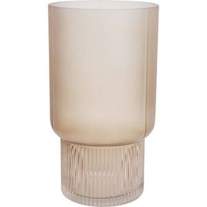 LVD Glass Vase Market Large Lychee Home Decor 14x26cm - Brown