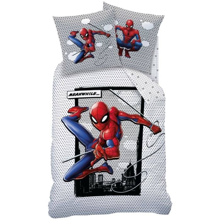 Marvel Spider-Man Hero Kids Cotton Quilt Cover Set - Single Bed Size