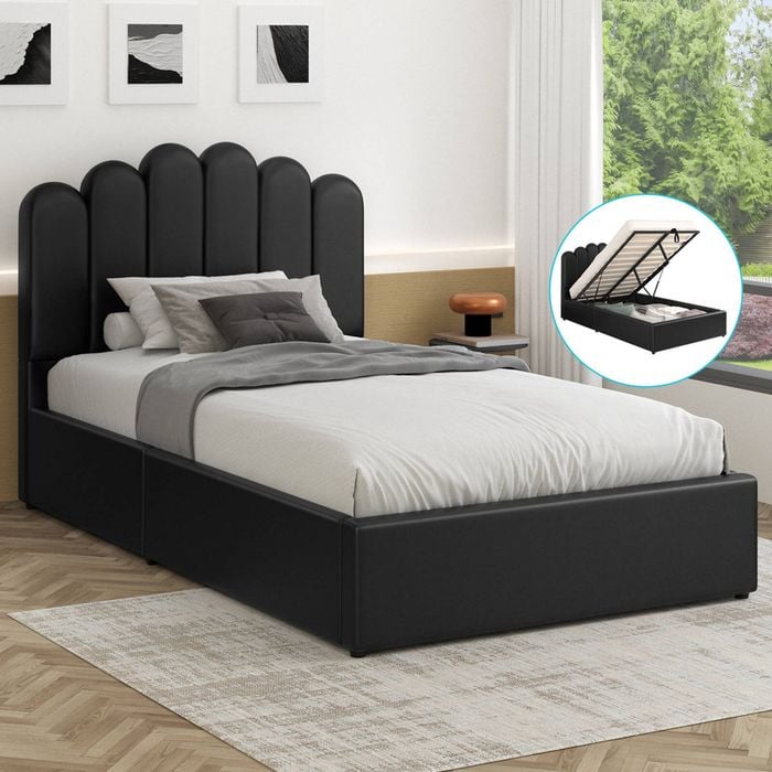 ALFORDSON Bed Frame Gas Lift Storage Base Single