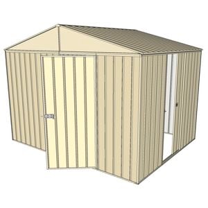 Build-a-Shed 3.0 x 2.3 x 2.3m Gable Single Sliding Side Door Shed - Cream