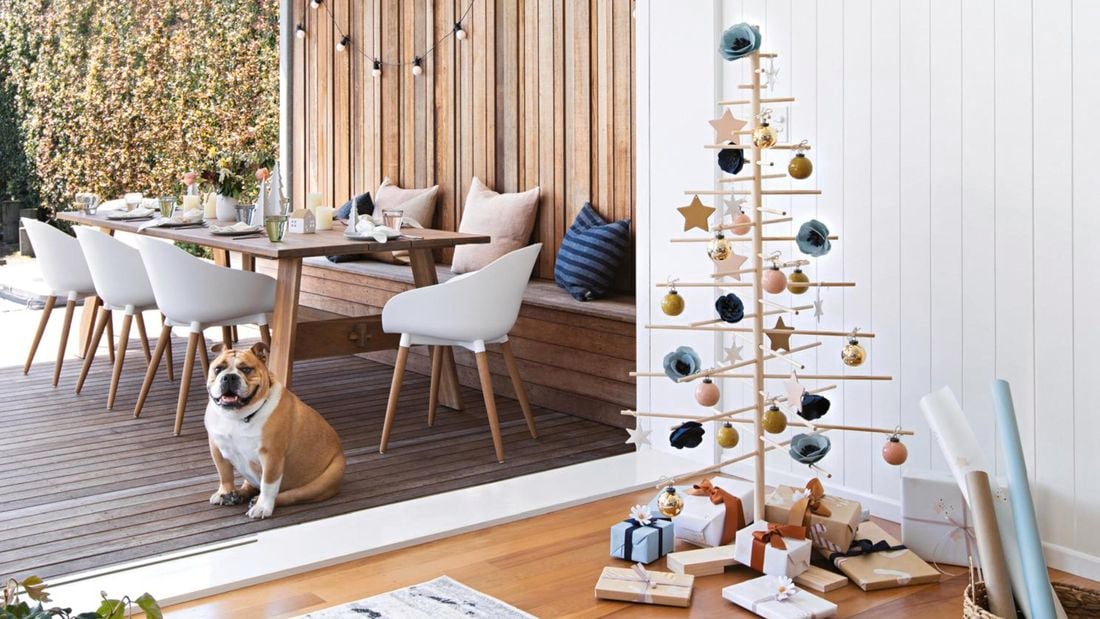 Dowel timber Christmas tree.