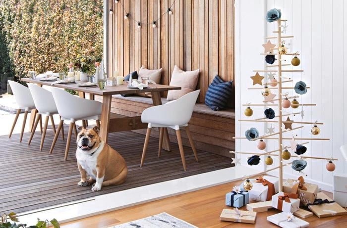 Dowel timber Christmas tree.