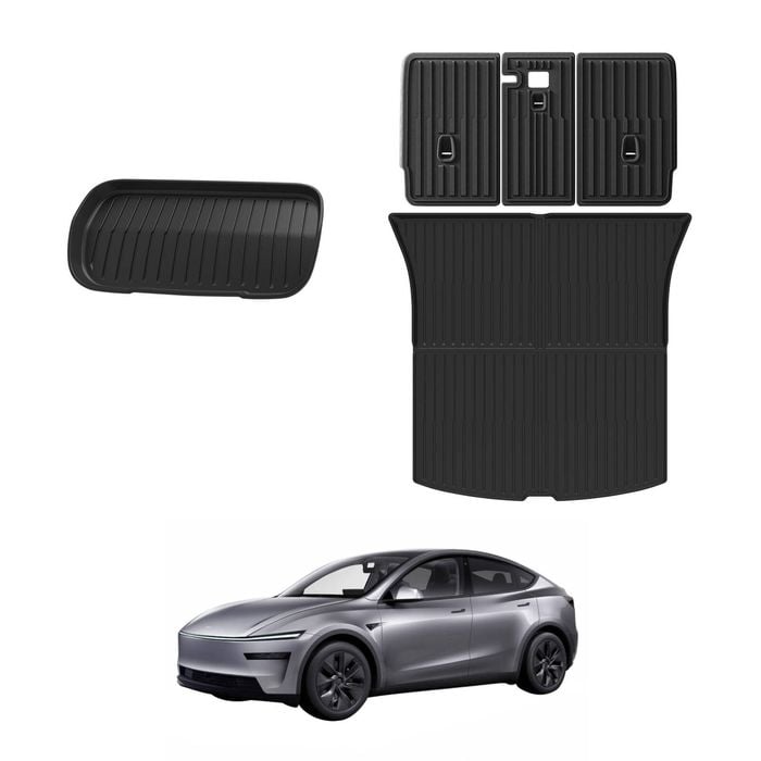 AUSGO Boot Liner Back Seat Protector Set for Tesla Model Y Juniper 5-Seat 2025-Onwards Cargo Mat Kick Mats