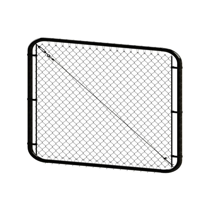PEAK Chain Link Fencing 900mm Black Steel Adjustable Gate