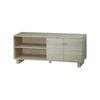 Maestro Furniture Alicia Compact Lowline 2 Doors Entertainment Unit TV Stand - White Oak