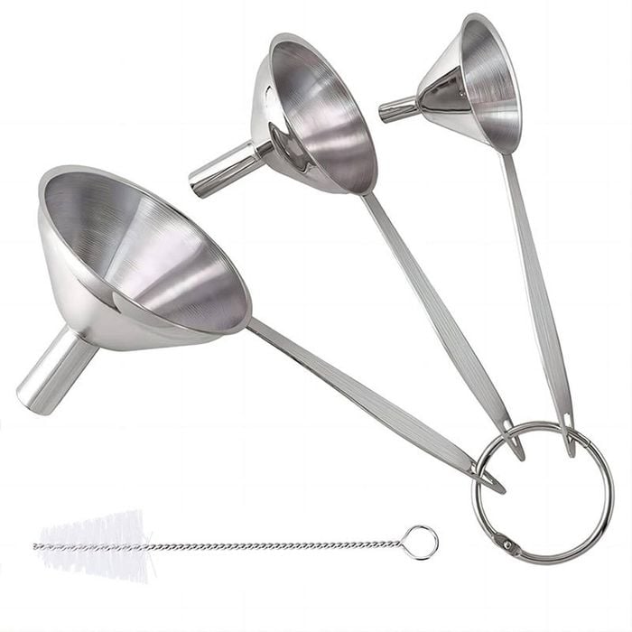 Catzon 3-in-1 Stainless Steel Funnel Set with Long Handle