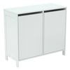 Flexi Storage Living White Corrugated 2 Door Laundry Clothes Hamper