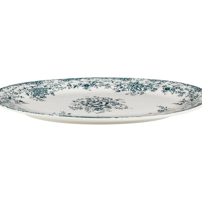 Casa Domani Rosetta Oval Platter Antique Blue Serveware 37x25cm