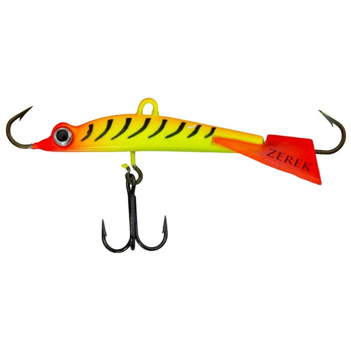 40mm Orange Tiger Zerek Ice Gigolo Jig Fishing Lure - 10gm Ice Jig Lure