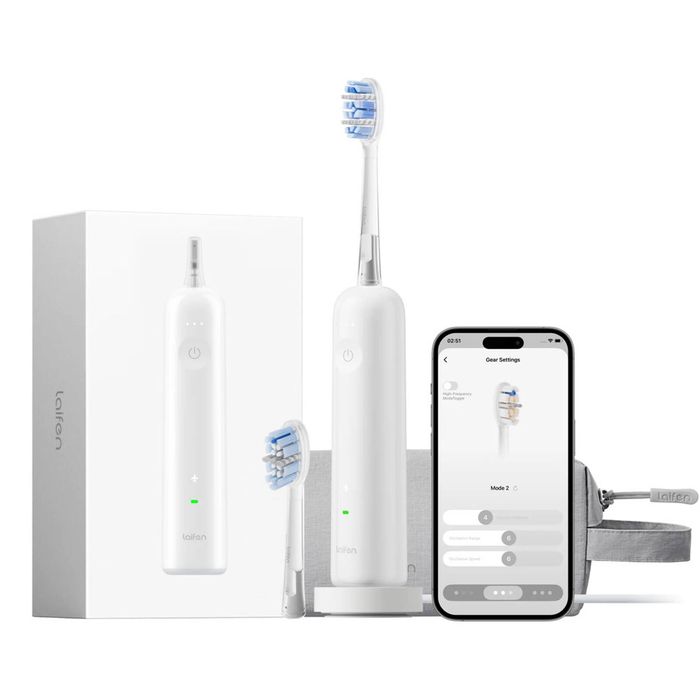 Laifen Wave Pro Electric Toothbrush w/ Travel Pouch - ABS White