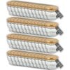 48PK Glass & Co Cleo Round Metallic Lid Jar Container 60ml Clear Assorted