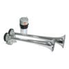 Roadmaster - Chrome Metal 12V Master Blaster Alternating Twin Trumpet Air Horn - VERY LOUD