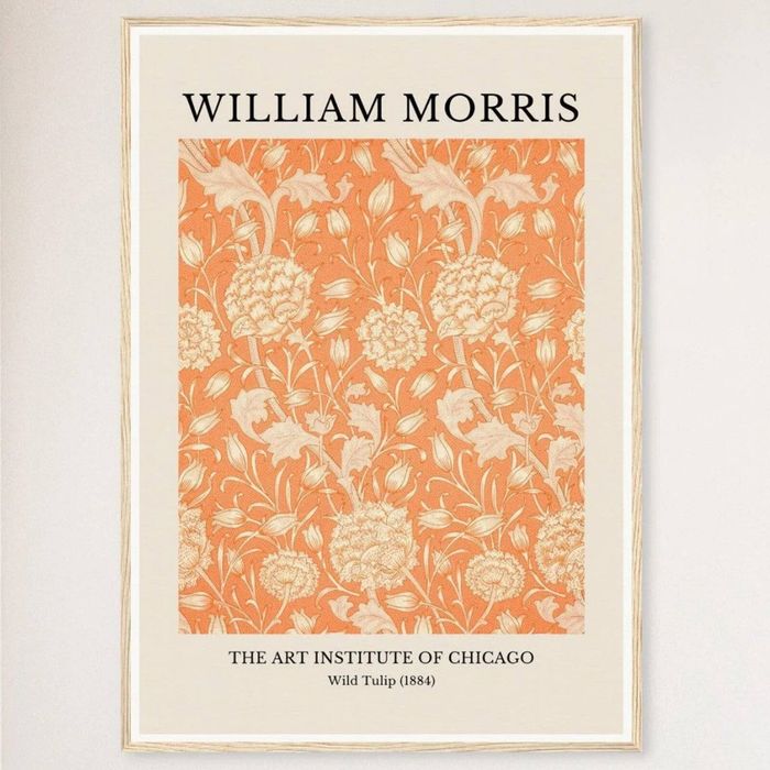 Galrie William Morris Wild Tulip Print from The Art Institute of Chicago (1884)-Wall Art, Wood Frame, A1 60 x 84cm (23 x 33inch)