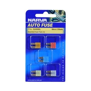 Narva 5-25Amp Micro 2 Blade Fuse Assortment - 5 Pack