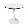 Levede Marble Round Dining Table 80CM White