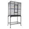Rolling Large Bird Cage Cockatiel Conure Aviary W/detachable Stand Storage Shelf