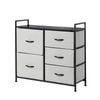 Sherwood Luna 5 Chest Of Drawers Lowboy Dresser Storage Wooden Desk Grey