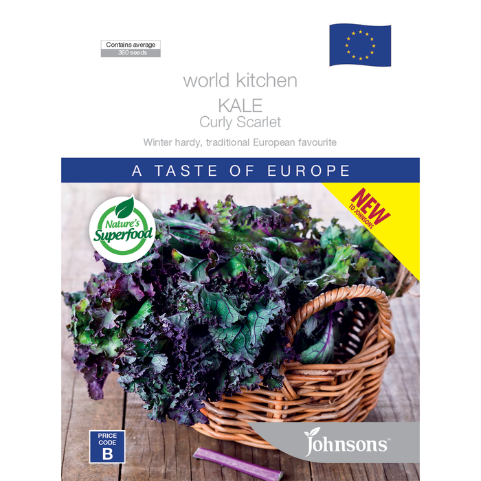 Johnsons World Kitchen Curly Scarlet Kale Seeds