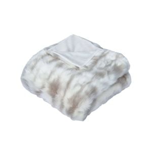 J Elliot Home Lynx Wild Cat Faux Fur Throw Rug 130 x 160cm